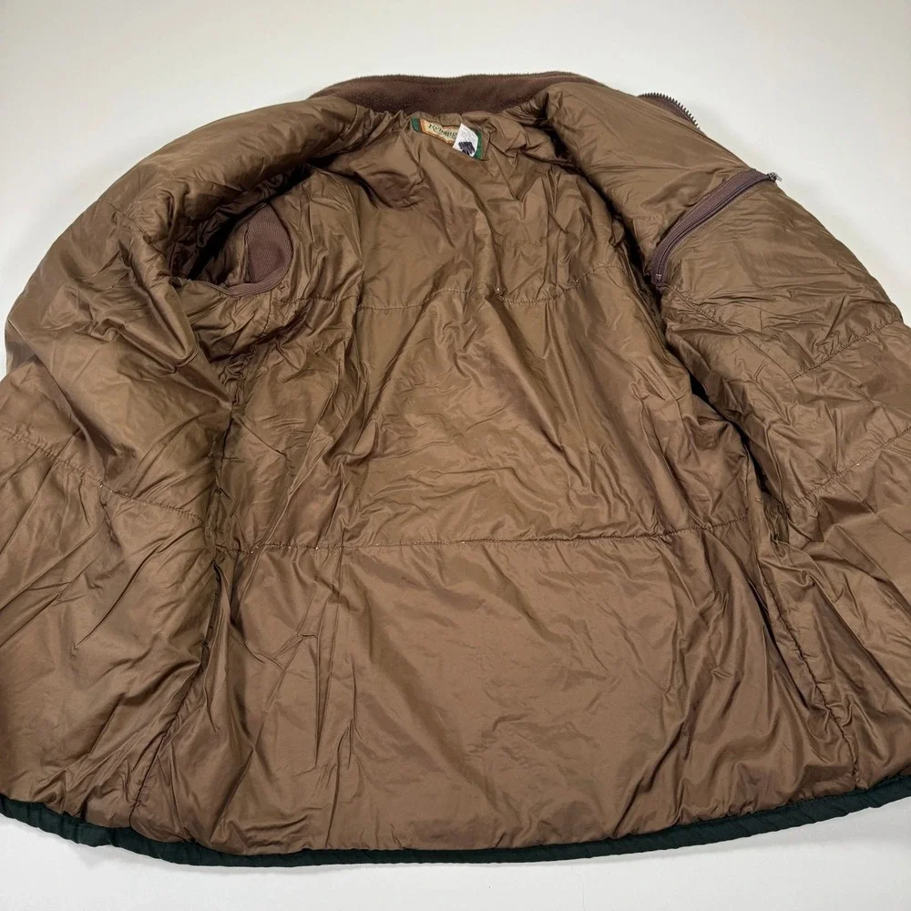 Vintage Remington Hunting Jacket Mens L Green Brown Quilted Shooting Field Coat